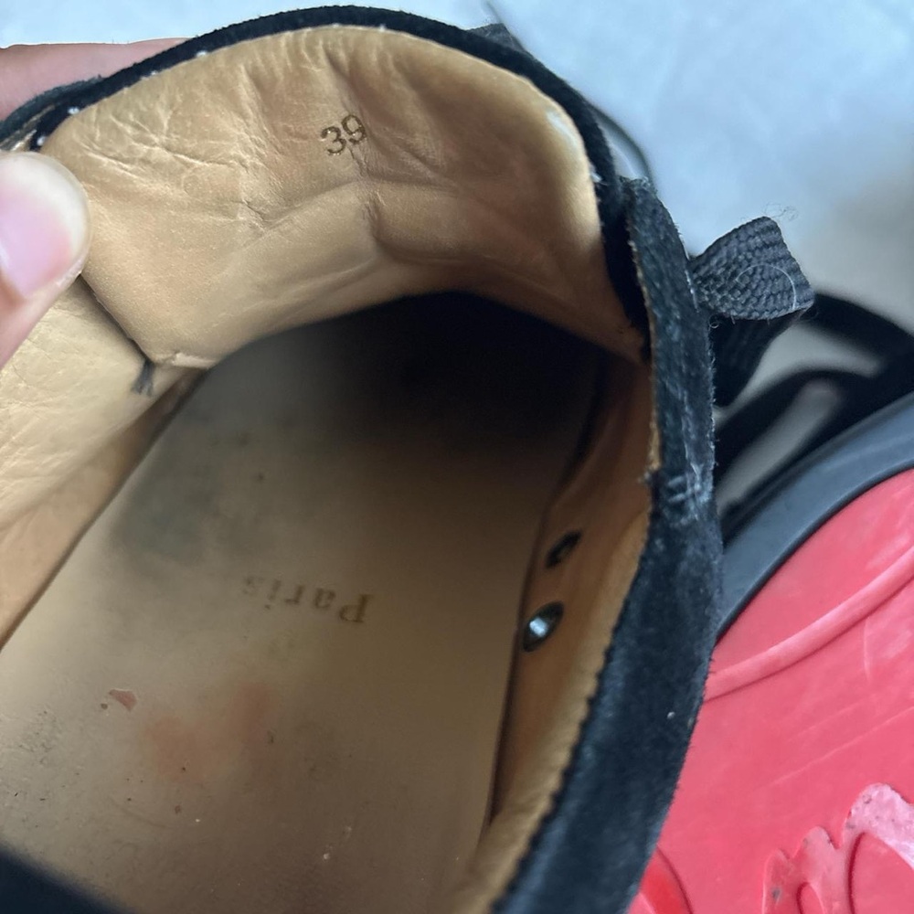 Christian Louboutin Black Shoes with Signature Red Soles - Picture 5 of 5